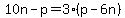 10n-p=3%28p-6n%29
