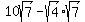 10sqrt%287%29-sqrt%284%29sqrt%287%29