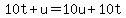 10t%2Bu=10u%2B10t