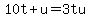 10t%2Bu=3tu