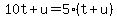 10t%2Bu=5%28t%2Bu%29