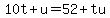 10t%2Bu=52%2Btu