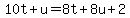 10t%2Bu=8t%2B8u%2B2