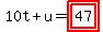 10t%2Bu=highlight%28highlight%2847%29%29