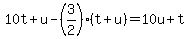 10t%2Bu-%283%2F2%29%28t%2Bu%29=10u%2Bt