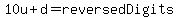 10u%2Bd=reversedDigits