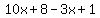 10x%2B8-3x%2B1