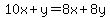 10x%2By=8x%2B8y