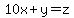 10x%2By=z