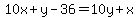 10x%2By-36=10y%2Bx