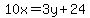 10x=3y%2B24