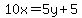 10x=5y%2B5