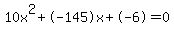 10x%5E2%2B-145x%2B-6+=+0
