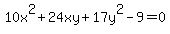 10x%5E2%2B24xy%2B17y%5E2-9=0