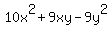 10x%5E2%2B9xy-9y%5E2