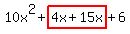 10x%5E2%2Bhighlight%284x%2B15x%29%2B6