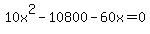 10x%5E2+-+10800+-+60x+=+0