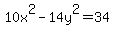 10x%5E2+-+14y%5E2+=+34