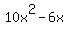 10x%5E2+-+6x