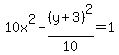 10x%5E2-%28y%2B3%29%5E2%2F10=1