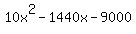 10x%5E2-1440x-9000