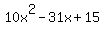 10x%5E2-31x%2B15
