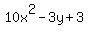 10x%5E2-3y%2B3.