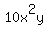 10x%5E2y