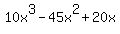 10x%5E3-45x%5E2%2B20x