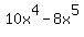 10x%5E4-8x%5E5