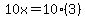 10x+=+10%283%29