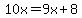 10x++=+9x+%2B+8+