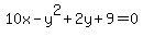 10x-y%5E2%2B2y%2B9=0