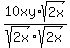 10xy%2Asqrt%282x%29%2Fsqrt%282x%29sqrt%282x%29