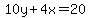 10y%2B4x=20