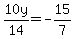 10y%2F14=-15%2F7