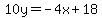 10y=-4x%2B18