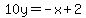 10y=-x%2B2
