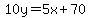 10y=5x%2B70