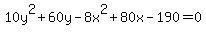 10y%5E2%2B60y-8x%5E2%2B80x-190=0