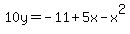 10y++=+-11%2B5x-x%5E2