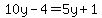 10y-4=5y%2B1