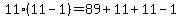 11%2811-1%29=89%2B11%2B11-1