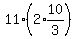 11%282%2Aexpr%2810%2F3%29%29