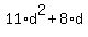 11%2Ad%5E2%2B8%2Ad