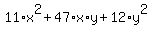 11%2Ax%5E2%2B47%2Ax%2Ay%2B12%2Ay%5E2