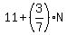 11%2B%283%2F7%29N