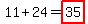 11%2B24=highlight%2835%29