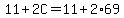 11%2B2C=11%2B2%2A69