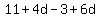 11%2B4d-3%2B6d